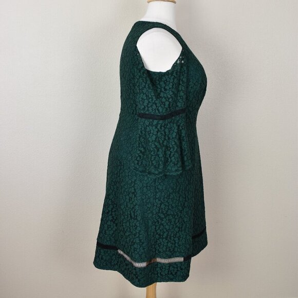 Eliza J Green Lace Cold Shoulder Dress 14w NEW - Picture 7 of 9